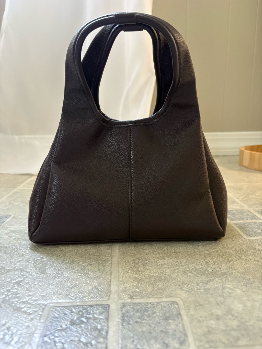 Shein Coffee Brown Bucket Tote Handbag